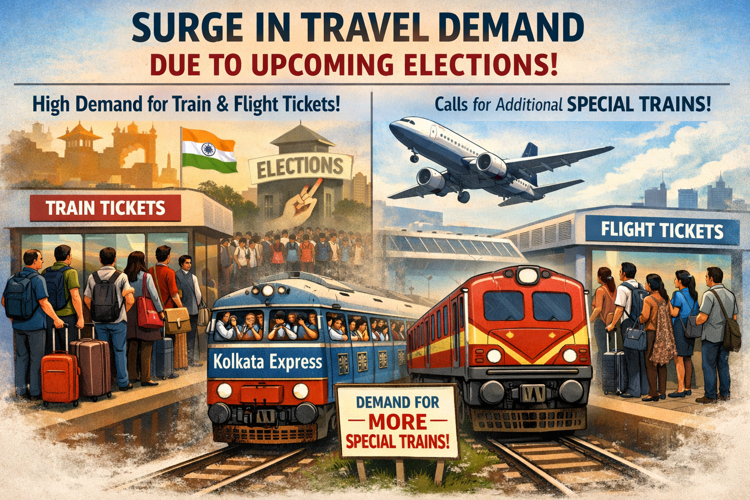 Travel ticket demand for election rush